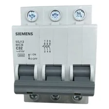 Disjuntor Din Tripolar 32a C 3ka Siemens Iriel 5sj13327mb 220v Foto mini  2