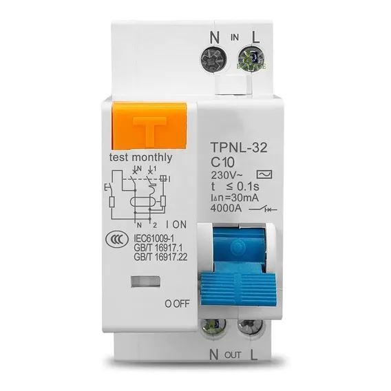 Disjuntor Dr Bipolar Fuga Diferencial Residual 2p 10a 30ma Foto 1