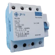 Disjuntor Dr Diferencial Jng 25a 4p Jng Dzl176 Foto mini 2