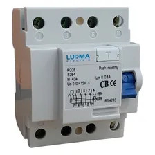 Disjuntor Interruptor Diferencial Residual 4 Polos 40a Foto  mini 1