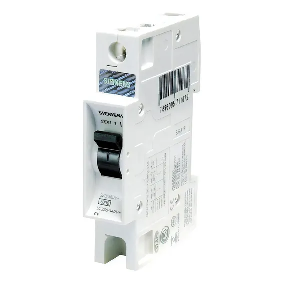 Disjuntor Monopolar Unipolar 32a Curva B 5sx1 132-6 Siemens Foto 1