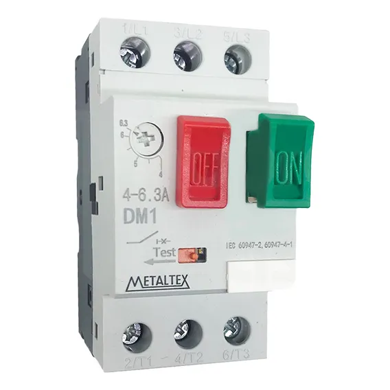 Disjuntor Motor 4 - 6,3a Metaltex - Dm1- 6,3a Foto 1