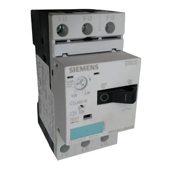 Disjuntor Motor Tripolar (0,28-0,4a) 3rv1011-0ea10 Siemens Foto 1