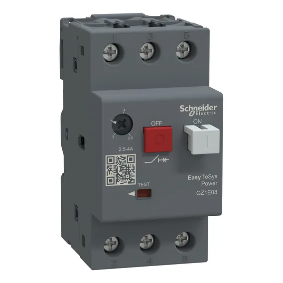 Disjuntor Motor Tripolar Termomagnético 2,5-4a 100Ka 400/415V GZ1E08 Schneider Electric Foto 1