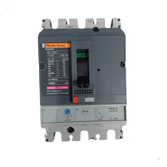 Disjuntor Ns100-160-250 50a/750v Merlin Gerin Schneider Foto 1