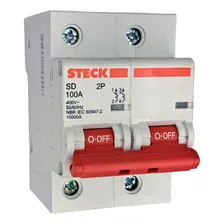 Disjuntor Steck Din Bipolar 100A SD 2P 50/60Hz Foto mini 1