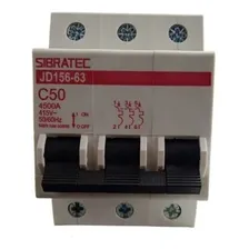 Disjuntor Trifasico 50a 5ka Curva C Foto mini 3