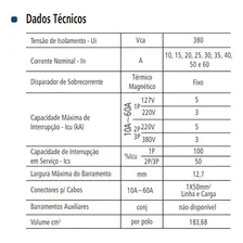 Disjuntor Trifásico Nema 3 Polos 70a Soprano Foto mini 4