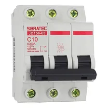 Disjuntor Tripolar 10a Sibratec Foto  mini 1
