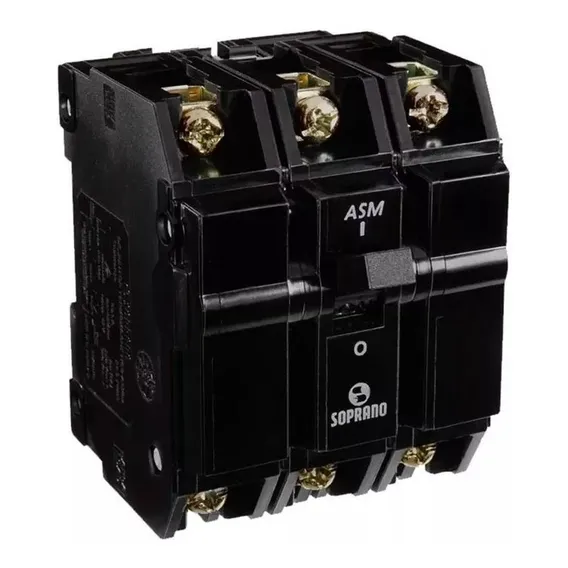 Disjuntor Tripolar 60a Preto Soprano Foto 1