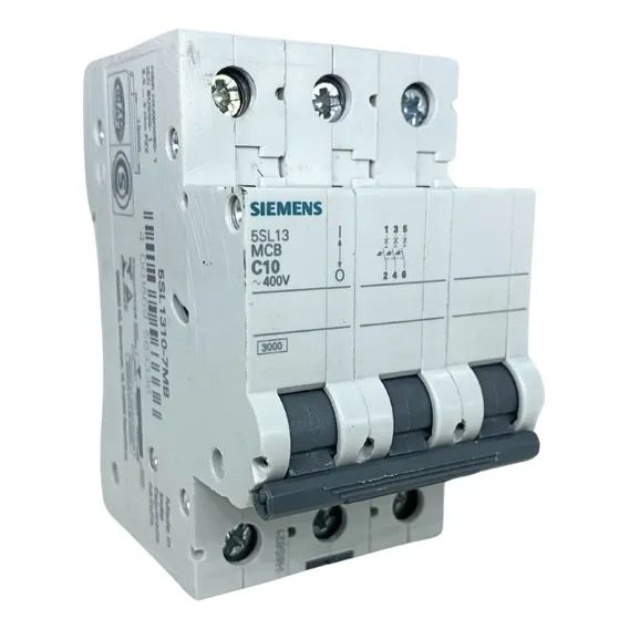 Disjuntor Tripolar Din 10a Siemens 400v Foto 1