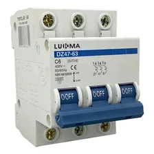 Disjuntor Tripolar Din 6a 10a 16a 20a 25a 32a Curva C Foto mini 2