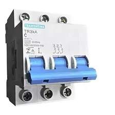 Disjuntor Tripolar Din Mini 6ka 80a 100a Cuva C Tramontina Foto mini 1