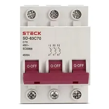 Disjuntor Tripolar Steck 70a Sd63c70 Foto  mini 1