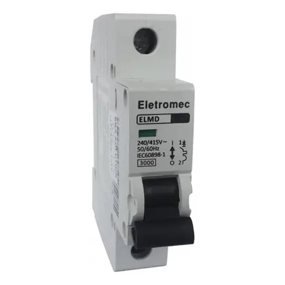 Disjuntor Unipolar 70a Curva C 3ka 415v Eletromec Foto 1