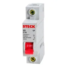 Disjuntor Unipolar Curva C 10a Steck Foto  mini 1