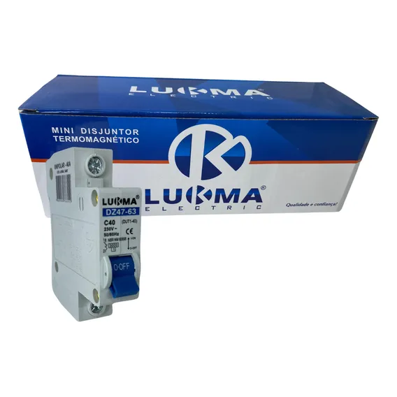 Disjuntor Unipolar Din Curva C Automático Termomagnético 3ka Lukma 40a Foto 1