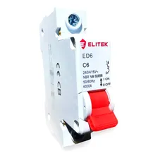 Disjuntor Unipolar Elitek 2a Curva C 6ka - Ed61c2a Foto  mini 1