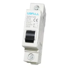 Disjuntor Usfull Dz47-63 Curva C 10a 240/415v 1p Foto  mini 1