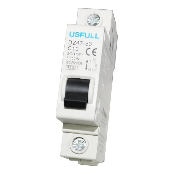 Disjuntor Usfull Dz47-63 Curva C 10a 240/415v 1p Foto 1