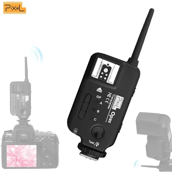 Disparador Flash Transceiver Pixel Opas Wireless P/ Nikon Cor Preto Foto 1