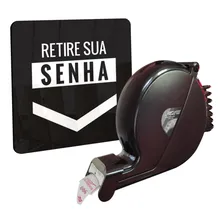 Dispensador De Senhas Com Placa Retire Sua Senha + 5 Bobinas Cor Preto Foto mini 1