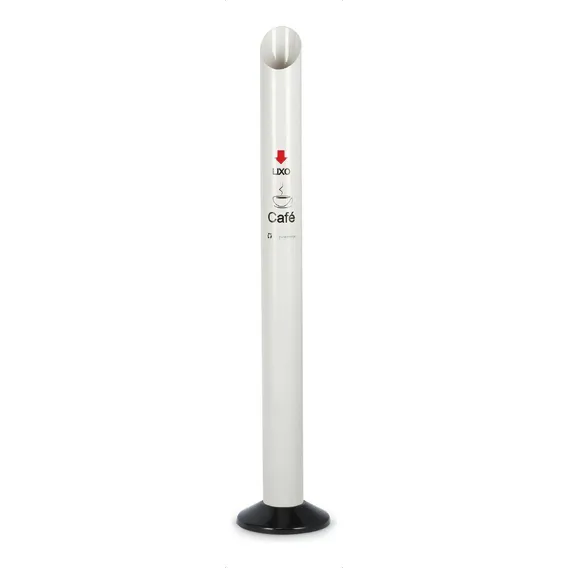 Dispensador Lixeira Branca Copo De Café 50ml Descartável Foto 1