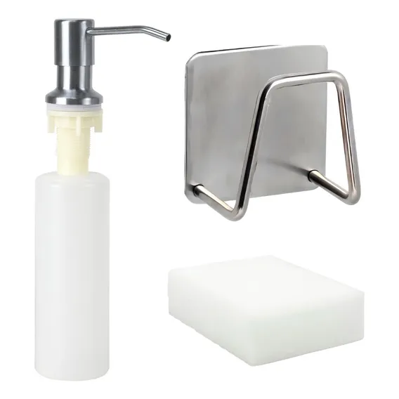 Dispenser Detergente Embutir Dosador Sabonete Líquido Inox Cor Branco Foto 1