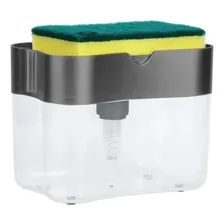 Dispenser Dosador Detergente Sabão 2x1 Esponja Foto  mini 1