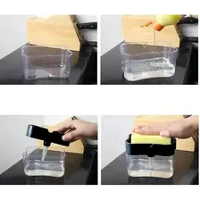 Dispenser Dosador Detergente Sabão 2x1 Esponja Foto mini 4