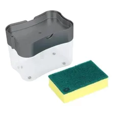 Dispenser Dosador Detergente Sabão 2x1 Esponja Foto mini  2