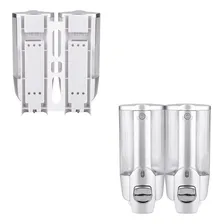 Dispenser Duplo Alcool Gel Shampoo Sabonete Liquido Hotel Foto mini 1