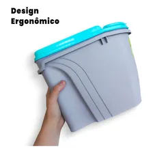 Dispenser Home Porta Ração Plast Pet 3,5l Diversas Cores Cor Azul Pote Home Para Ração Plast Pet Foto mini  3