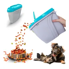 Dispenser Home Porta Ração Plast Pet 3,5l Diversas Cores Cor Azul Pote Home Para Ração Plast Pet Foto  mini 1