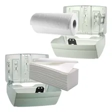 Dispenser Papel 2 Em 1 Toalha Interfolhado Ou Bobina 100m Foto mini 3