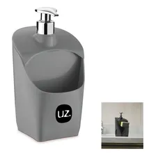 Dispenser Porta Detergente Esponja Organizador Pia Cozinha Cor Cinza Foto  mini 1