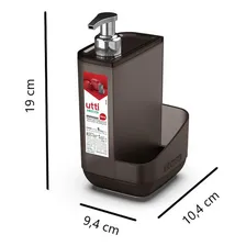 Dispenser Porta Detergente Líquido Esponja Preto Pia Ordene Foto mini  2
