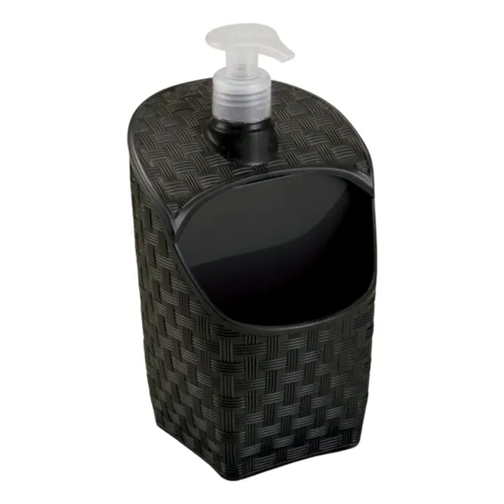 Dispenser Porta Detergente Sabonete Líquido Esponja Cozinha Cor Preto Foto 1