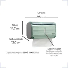Dispenser Porta Papel Toalha Compacto Papeleira Verde Urban Foto mini 4