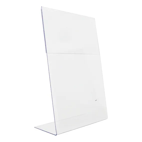 Display A5 Porta Folha Cardapio AcrÃlico 2mm Mesa 15 X 22cm Cor Transparente Foto 1
