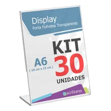 Display Acrílico A6 L 10x15 Papel Banner Para Caixa 30un Cor Transparente Foto  mini 1