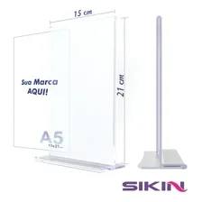 Display De Mesa Kit 5 Pçs 15x21 A5 T Invertido Porta Folheto Foto mini  3