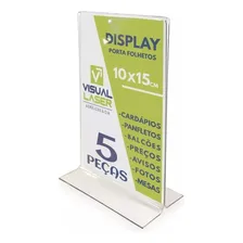 Display De Mesa Kit 5pç 10x15 A6 T Invertido Porta Folheto Foto mini 1