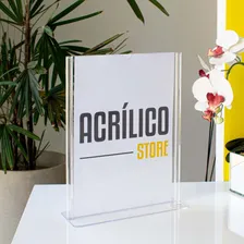 Display Em Acrílico Tipo T A4 Vertical (21x30cm) -3 Peças Foto mini  3