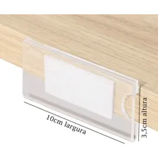 Display Etiqueta Porta Modelo U 10x3,5cm 25 Peças Acrílico Store Porta preço PP-218 Foto mini 3