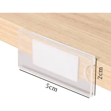Display Etiqueta Porta Modelo U 5x2cm 100 Peças Cor Cristal Acrílico Store Porta Preço Foto mini 3