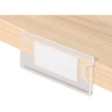 Display Etiqueta Porta Modelo U 5x2cm 100 Peças Cor Cristal Acrílico Store Porta Preço Foto mini 4