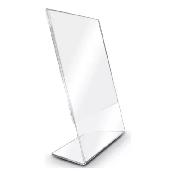 Display Expositor Em L 10x15 Acrílico Ps Cristal A6 50 Peças Foto 1
