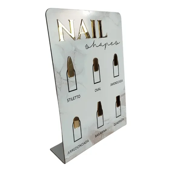 Display Expositor Formatos Unhas Nail Designer Cor AcrÃlico Espelhado Foto 1