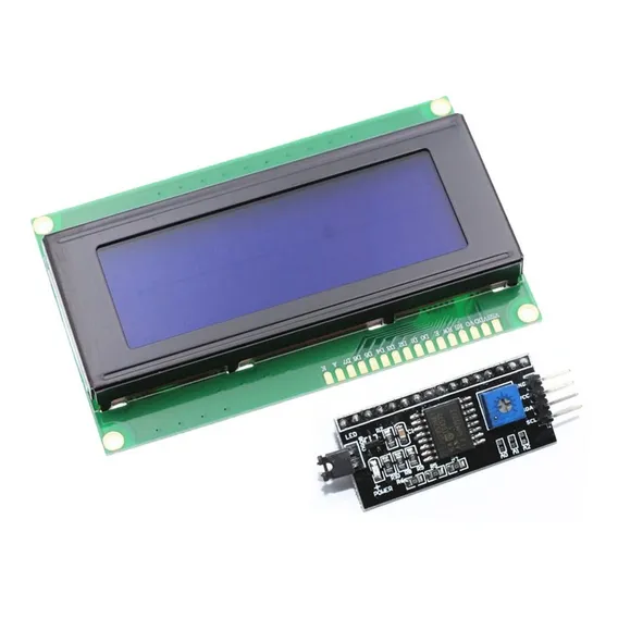 Display Lcd 20x4 2004 Com Back Azul + Modulo I2c Pic Arduino Foto 1